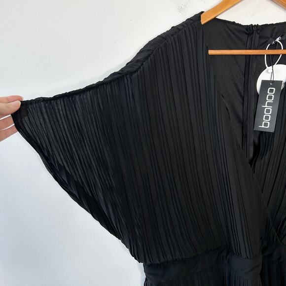 BOOHOO Midi Dress Womens Size 22 Pleated Special Occasion Event Party Holiday - Picture 4 of 11